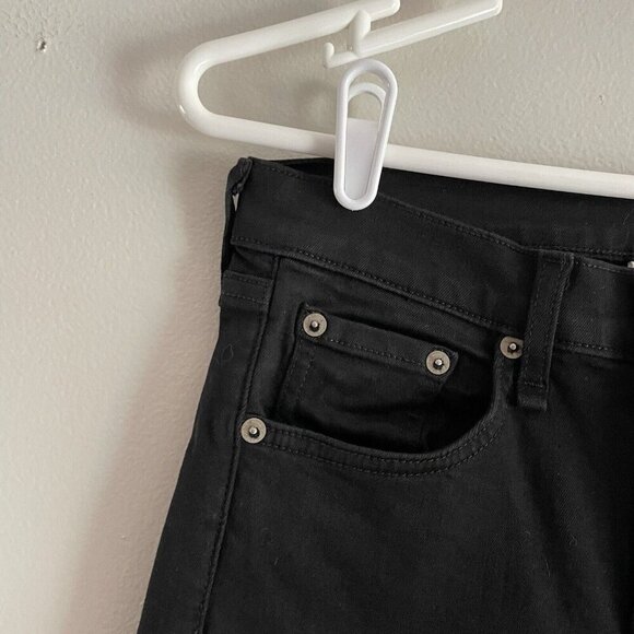Rag & Bone Women SZ 26 Black Dark Wash Ankle Skinny Raw Hem Denim Jeans - Picture 5 of 13